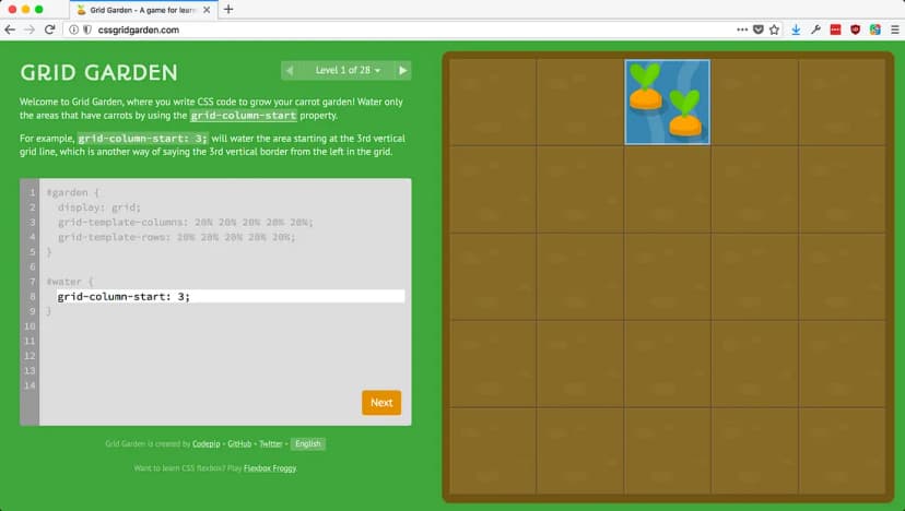 CSS Grid Garden