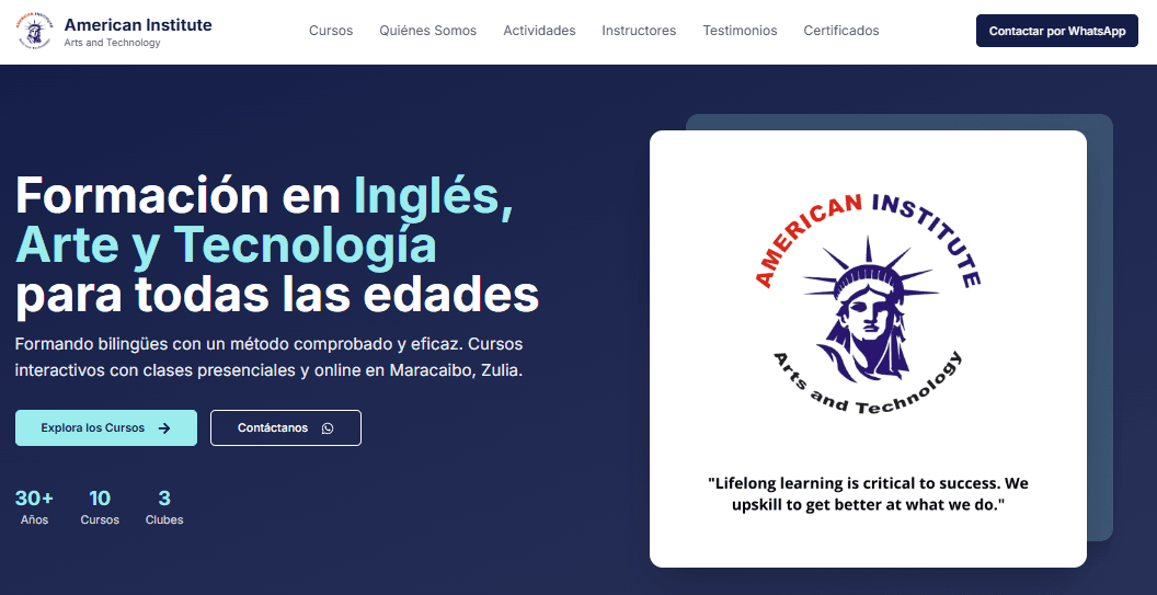 American Institute – Sitio Web